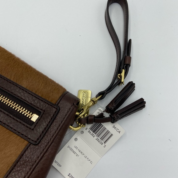 NEW COACH LEGACY BROWN HAIRCALF HANDBAG PURSE WRISTLET NWT $398 - Picture 4 of 8